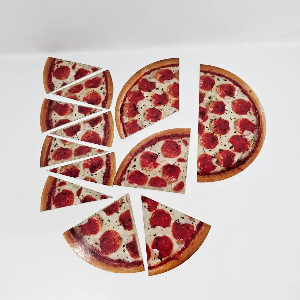 Fraction Fun Jr Math Game Pizza 7 Games in 1 Teacher Aid Home School COMPLETE